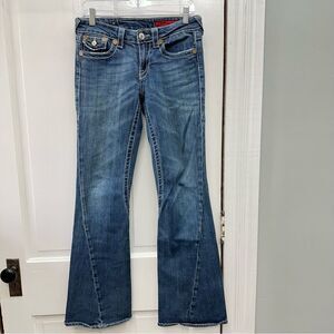 Vigoss thick stitch denim jeans wide leg women's 3